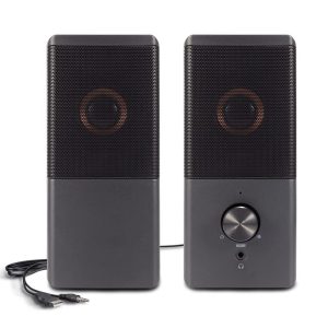ROSON Computer Speaker, Compact Size Speaker with Headphone Jack, Enhanced Bass and Volume Control